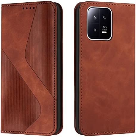 Заштитна футрола за паричник, компатибилен со Xiaomi 13 Pro, компатибилен со Xiaomi 13 Pro Case [TPU Shockproof Enterior Case] ​​PU кожа
