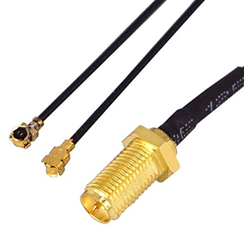 OneLinkmore Pigtail Antenna WiFi Coaxial Cable RP SMA женски до 2 IPX U.FL Femaleенски 1,13 кабел y тип комбинирана антена кабел за