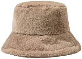 Womenените зимска плишана корпа капа меки факс крзно рибарско капаче зимско топло плишано меки капаче мека широка капа за забава