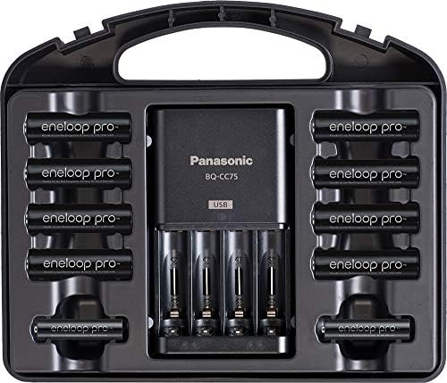 Panasonic K-KJ75KHC82A EneLoop Pro со висок капацитет за полнење на батерии Power Pack 8AA, Напреден полнач за батерии и Panasonic
