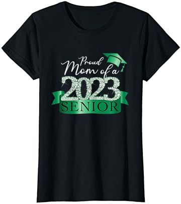 Женски горда 2023 година постара мајка јас елегантна маица за облека за зелена прослава