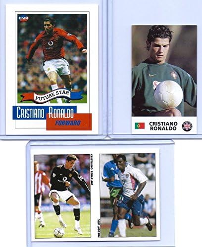 Кристијано Роналдо 2004 Светски фудбал/фудбалско издадено издание на 250 3 Дебитант за картички! W/H Фреди Аду!