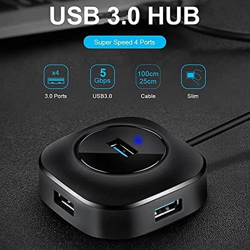 WJCCY USB 3.0 Мулти USB Сплитер Делител Адаптер 4 Брзина Мини Повеќе USB 3.0 Центар ПОРТ USB-Центар Експандер