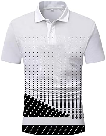 Машки Поло кошули, машка обична цврста боја печатена лабава маица со краток ракав, маица PO lo кошула