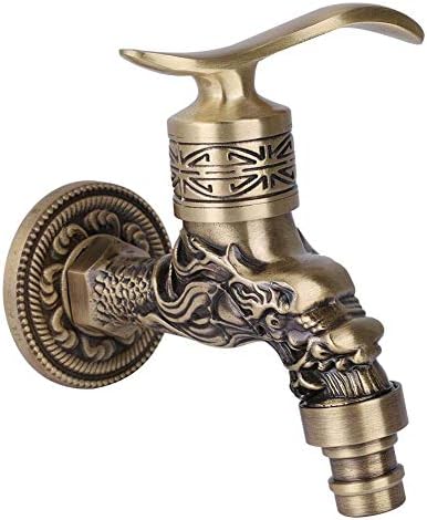 Mон монтирана од wallид, Nikou G1/2 Змеј облик антички месинг алишта за перење бања машина за миење вода тапа со една ладна чешма