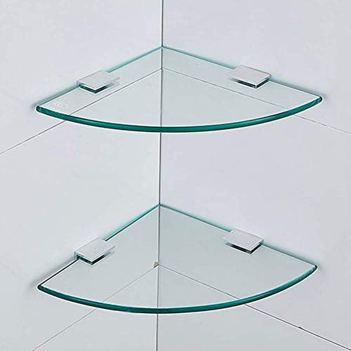 PIBM Стилски полица за едноставност, монтирана лебдечка решетка дрвени полици за бања решетката сектор агол стаклена рамка мултифункционално