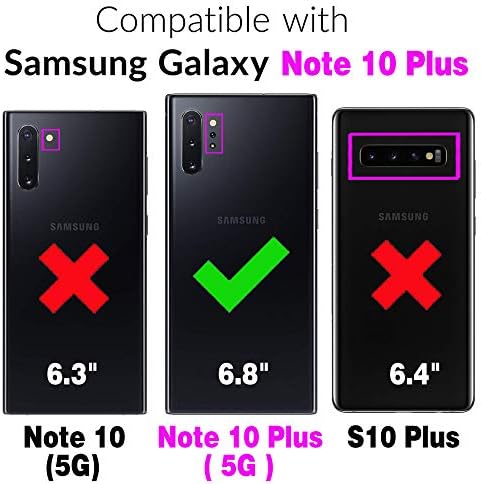 Телефон Случај За Samsung Galaxy Забелешка 10 Плус Со Калено Стакло Заштитник На Екранот Држач За Картички Капак На Паричникот Flip Cell