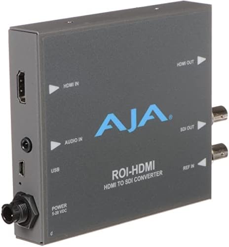 AJA ROI-HDMI HDMI до 3G-SDI мини конвертор со регион на скалирање на интереси и директна јамка за HDMI