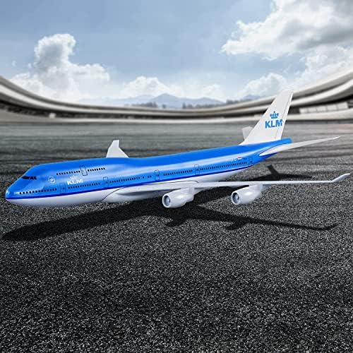 1/400 скала легура KLM B747 модел на авиони Симулација диекаст авион за авијација за собирање подарок