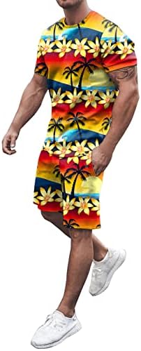 Toufa мажи летна облека плажа со кратки ракави со кратки кошули со кратки кошули костуми костум со костуми од лента за креда од креда