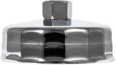 Клуч за филтрирање на сребро челик, 86мм 16 флејти Универзална хромирана алатка за отстранување на филтрирање на челично масло,