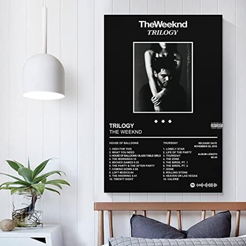 Weeknd-Трилогијата платно постери wallидни уметности во спална соба канцеларија за украси за украси за украси за нефиналето-стил12x18inch