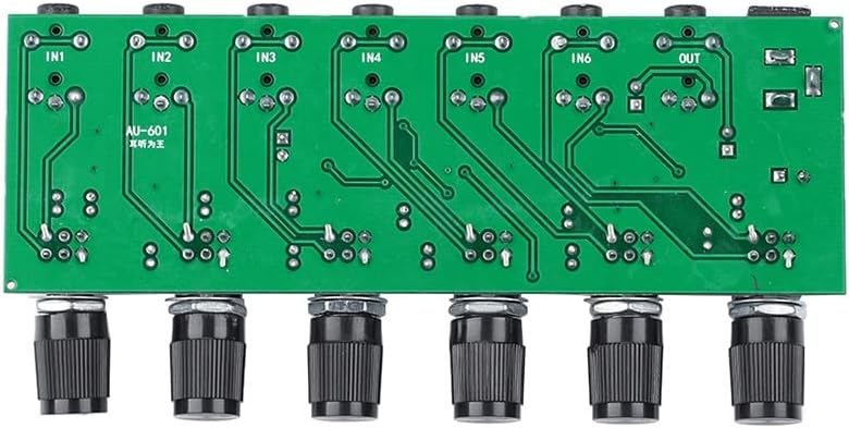 GXBPY 6 начини на дистрибуција на дистрибутер на стерео миксер со независна контрола на јачината на звукот DC5-24V 1PC 6 влезови 1 излез
