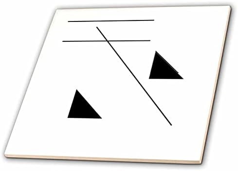 3дроза Слика На Геометриски Цртеж Во Црно-Бели Плочки