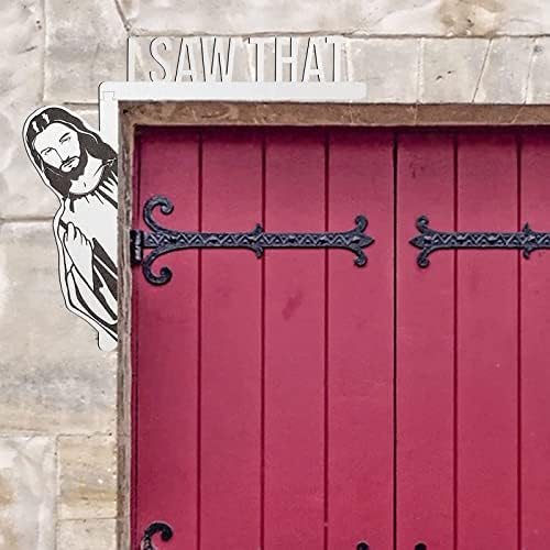 Исус го видов тој знак - декор на рамката на вратата со лепак точки дрвена декорација на врата Детска соба подарок