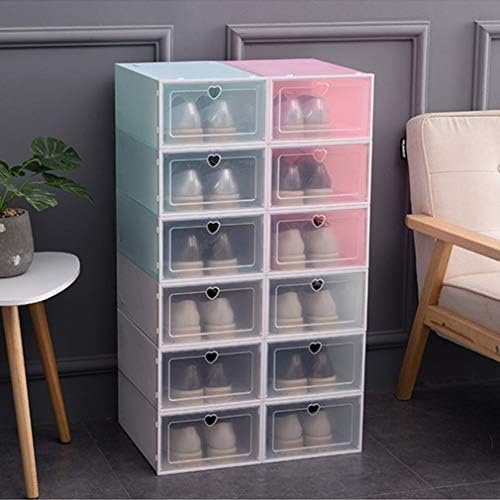 Eyhlkm Транспарентна пластична кутија за чевли за чевли за складирање на чевли за складирање чевли за складирање на чевли за задебелување