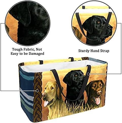 Lorvies Labrador Dog Rest Count Couther - Голем правоаголник за облека, играчки, чевли и пикник