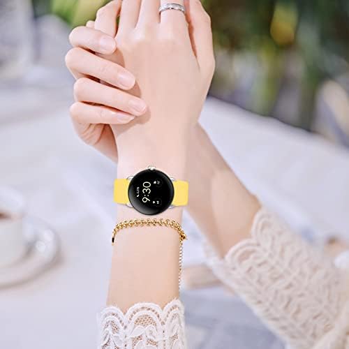 Lyfatz компатибилен со Google Pixel Watch Watch Bands за жени мажи, меки силиконски прилагодени спортски замена за часовници за
