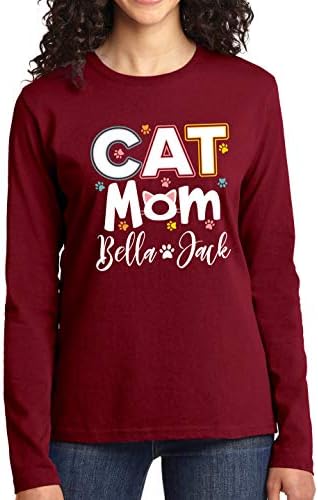 Денот на мајките мачка мајка обичај кошула жени симпатична мачка шепа графички мачки loversубители на маица против вратот маица