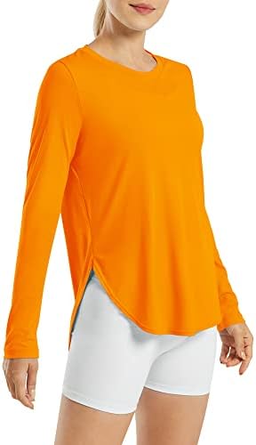 G4free женски UPF 50+ UV кошули со долг ракав тренингот Сонце кошула на отворено салата за пешачење со врвови за брзо суво лесна категорија