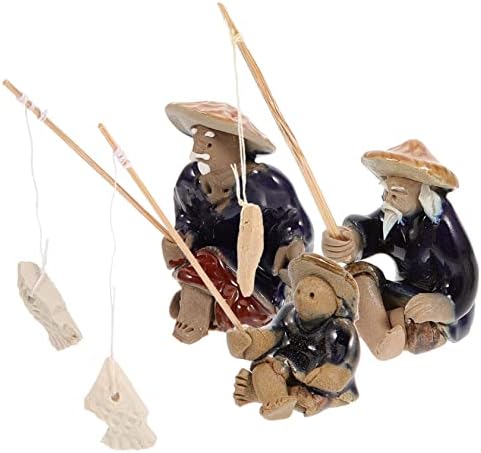 Besportble 15 парчиња рибарски статуа риба резервоар за украси Домашни додатоци за домашни додатоци Декоративни рибарски фигурини керамички