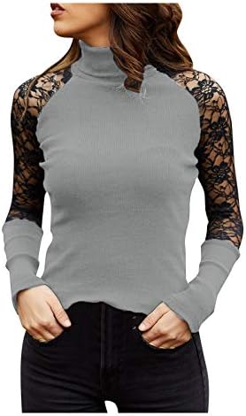 Женски врвови чиста мрежа долга ракав блуза цветна чипка раглан кошула врвна тенка цврста елегантна маичка за работа работа канцеларија врвна