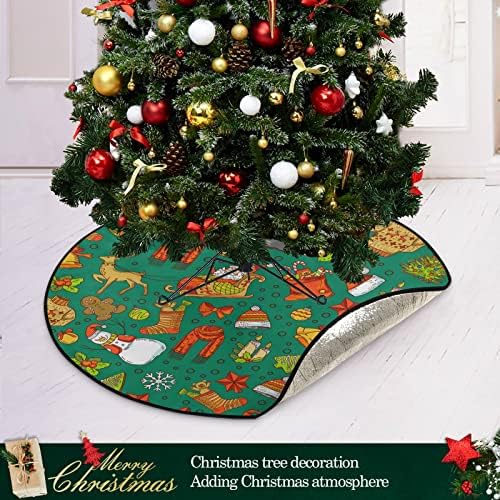 Ј oyојсј Божиќ Дедо Мраз среќен новогодишно држење за елки, душек, водоотпорен подот за заштита од дрво, дрвја, за новогодишна празнична
