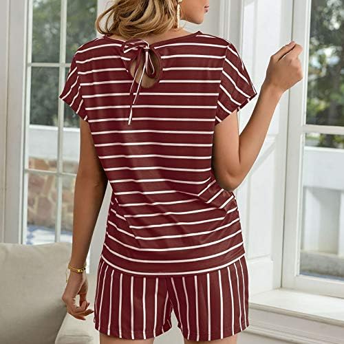 Xiloccer плус големина летни облеки за жени кратки ракави пижами 2 парчиња спортски костуми женски пижами кратки комплети кратки pjs