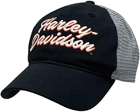 Машкиот везена Harley-Davidson Harley Harley-Davidson H-D Snapback Colorblocked Mesh Trucker Hat Black