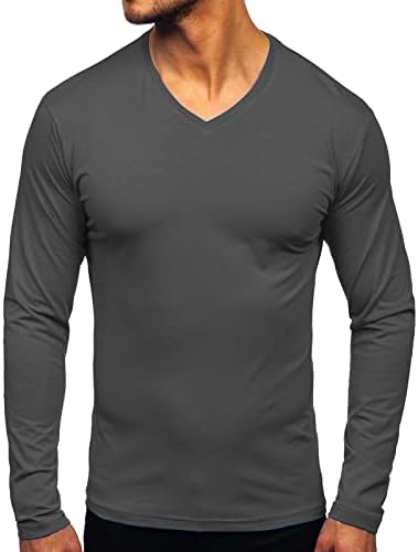 Маички за дното на вратот на ZDDO, долги ракави со цврста боја, основни врвови на типови, пад на атлетски тренинг спортски обичен маица