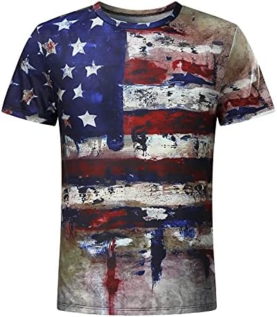 XXVR Машка плус големина Американско знаме маица Ден на независност Ден на 3Д дигитални печати врвови летни обични кратки ракави