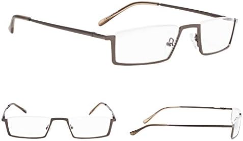Gr8Sight 3-Пакет Полу-Раб Очила За Читање со Пролет Шарки +0.75