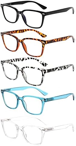 Кересен 5 Спакувајте Очила За Читање За Жени Сина Светлина Блокирајќи Ги Читателите Дами Со Пролетни Шарки Компјутерски Очила
