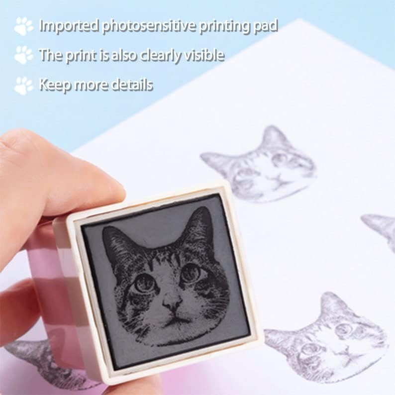 Персонализиран печат за портрети за миленичиња, прилагодено печат, печат на лице, сопствено лице за домашно милениче, идеја за