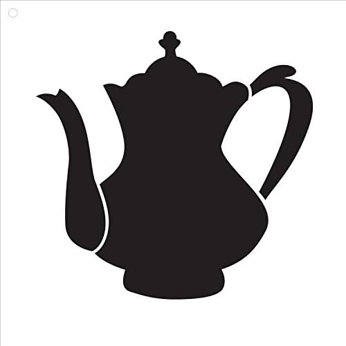 Фенси чајник од Студиор12 | Елегантен и традиционален - еднократно образец за мирал | Сликарство, креда, мешани медиуми | Wallидна уметност,