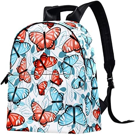 TBOUOBT кожен ранец за патување со лесен лаптоп лесен ранец за жени мажи, боемска мандала портокалова цвет гроздобер уметност