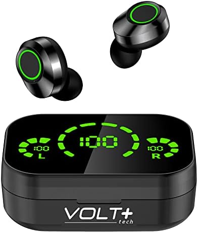 Волт плус Техника безжична V5.3 LED PRO EARBUDS компатибилен со вашиот LG G8 Thinq IPX3 Bluetooth вода и потпочиние/намалување на бучава
