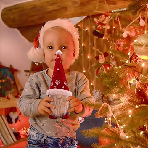 Божиќни гноми кадифни украси, 2 пакувања рачно изработени елф санта том шведски гном, Божиќна таблета елф гноми украси украси--Божиќ
