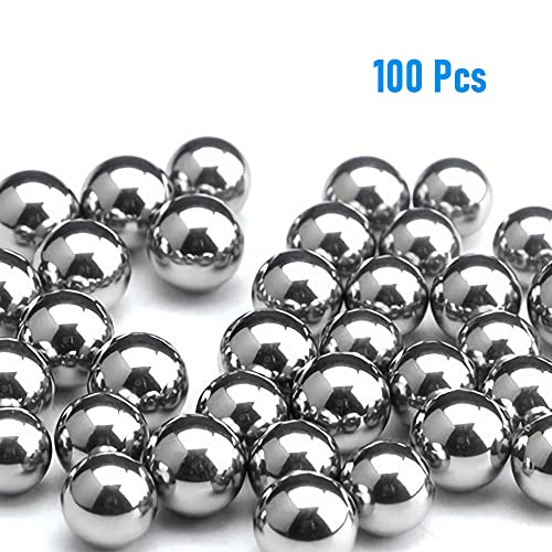 FOCMKEAS 100 парчиња 1/4 Топки со лежишта 316L не'рѓосувачки челик цврста топка со прецизна топка G100