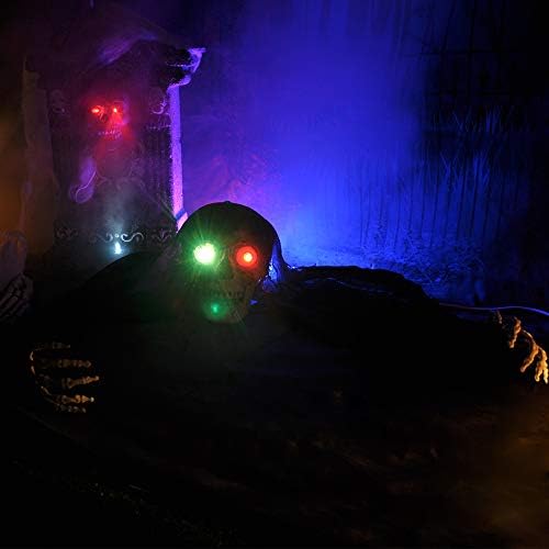 Ахом Ноќта на вештерките Скелетот за склоп на патеката Двори, Седум светла LED осветлена флексибилна рака за домашна забава дома, застрашувачки
