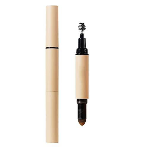 2 во 1 двојно завршен молив со веѓи со четка долготрајна анти -измама водоотпорна козметичка алатка за шминка за жени дневно користење