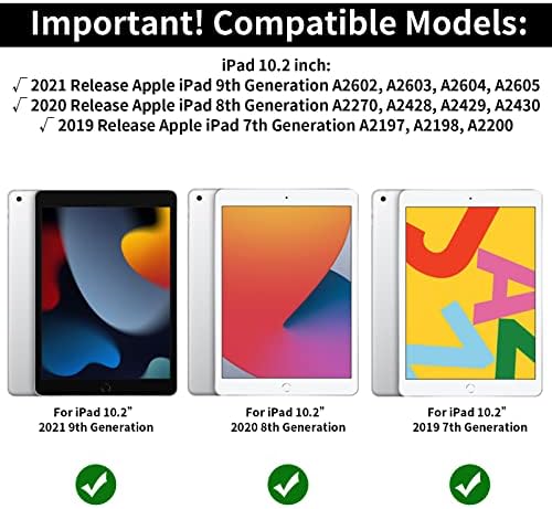 JAKPDE за Ipad 10.2 Случај, iPad 9-Та Генерација 8-ми 7-ми Случај Со Kickstand, Молив Држач Случај Тешки Тешко Солиден Заштитен Капак