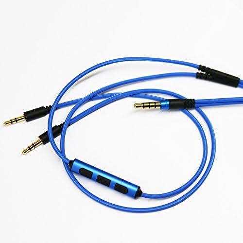 Заменски кабел компатибилен со Сол Републички мастер -песни HD V8, V10, V12, СОЛУДНИЦИ X3 HEADEPHENS, далечински волумен и микрофон