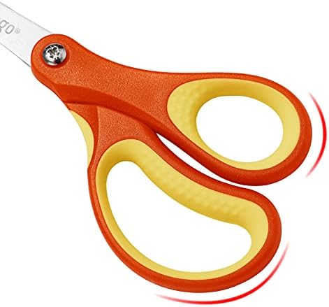Livingo 6 пакувања Детски ножици: Безбедносни лопати за безбедност за занаетчиски занаети во училиштата, разновидна боја