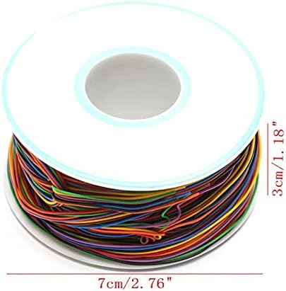 Wdongx емајлирана бакарна жица Една ролна 8 бои 30AWG жица за завиткување, засилена бакарна цврста, ПВЦ изолација