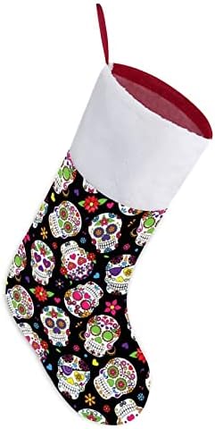 Ден на мртвиот череп за шеќер црвен Божиќни празници за домашни украси за Божиќно дрво Камино виси чорапи