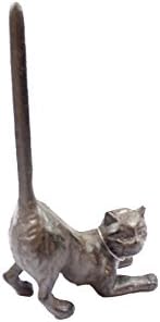 Држач за пешкир од леано железо мачка 10 - Метална уметност - Декоративна кујна за мачки