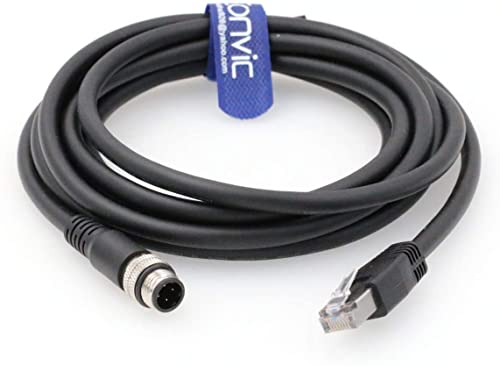 Eonvic 4 Pin M12 D-Code RJ45 Gigabit Cognex Industrial Camera hige Flex Cable