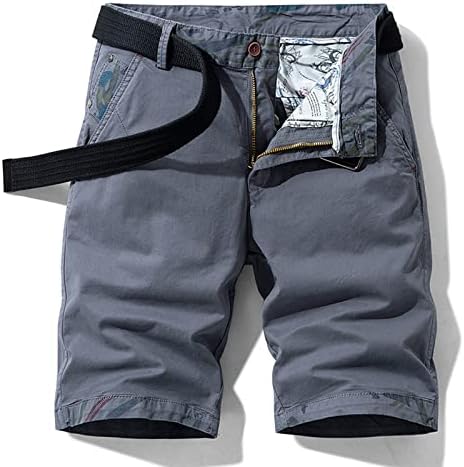 Машки карго шорцеви од Ymosrh се лабави права цевка памук за дишење мулти џебна работна облека обични спортски шорцеви машки