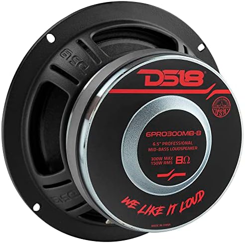 DS18 6PRO300MB-8 PRO 6.5 Среден Бас Звучник 300 Вати Максимална Моќност 150 ВАТИ RMS 8-Om-Моќен Звучник За Среден Бас За Про Автомобил